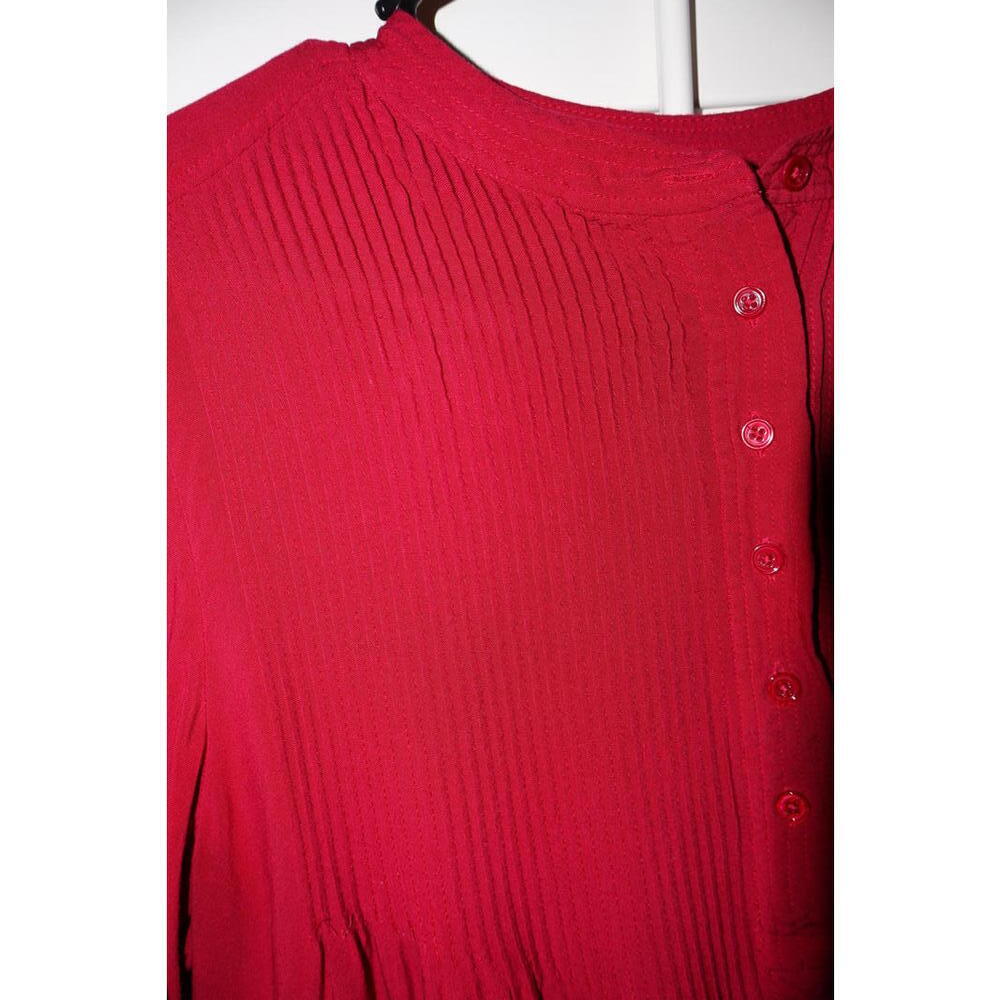 Sundance Mystic Falls pleated pintuck popover tunic top in magenta size Medium - Picture 8 of 8